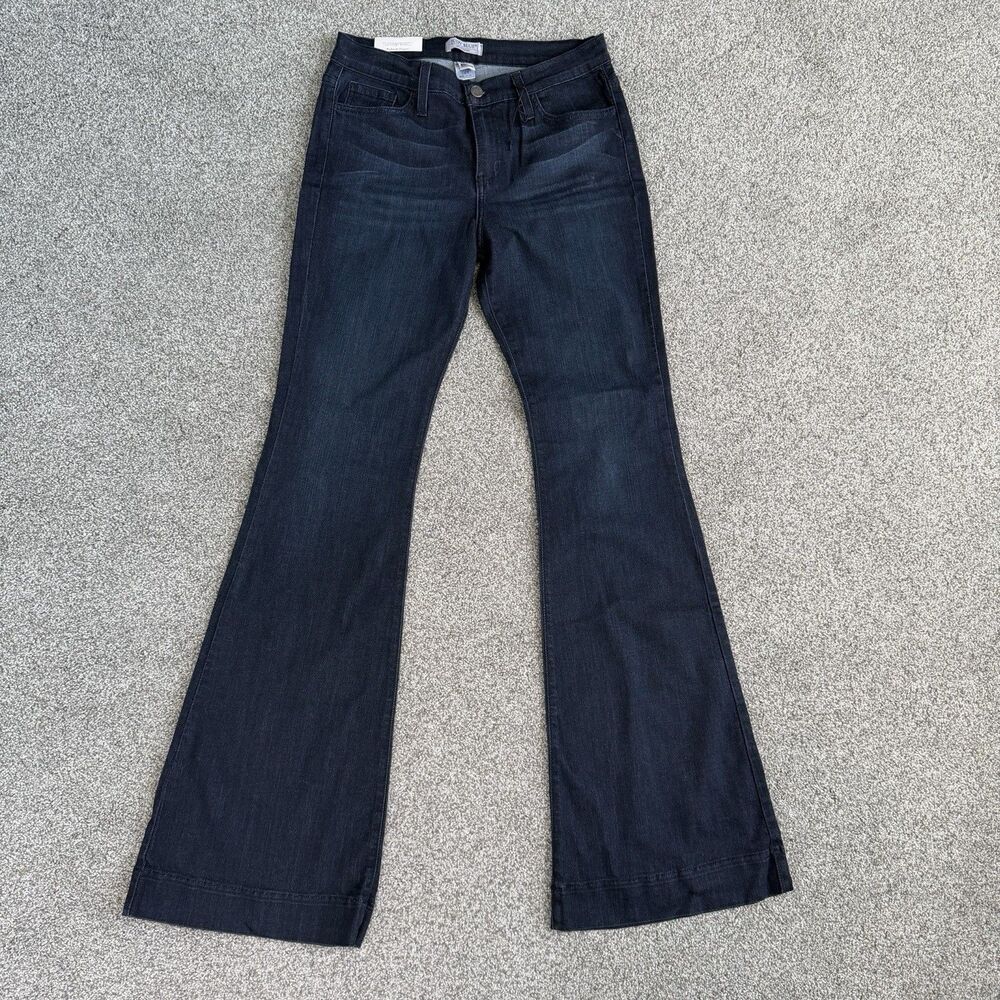 Judy Blue Trouser Flare Jeans Womens Dark Wash Stretch Made USA Size 13/31 NEW